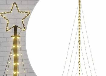 vidaXL Choinka LED 447 LEDs Ciepła biel 249 cm(SKU:4016432)