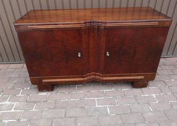 Komoda ART-DECO RTV Niska 130 Orzech Zgrabna Stara Antyk Po Renowacji.