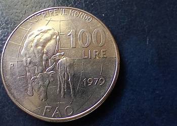 Stare monety 100 lir 1979 FAO Włochy