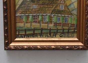 Nikifor Krynicki - Wiejska Chata w Krynicy Zdrój - Obraz Akwarela Ołówek