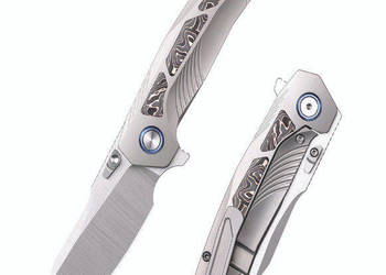 Nóż składany Remette Kestrel Gray Titanium/Copper Foil Carbon Fiber, Satin…