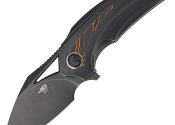 Nóż składany Bestech Nuke Black Titanium/Black Orange G10, Black Stonewash…