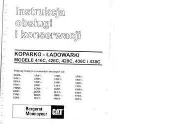 Caterpillar CAT 416C, 426C, 428C, 436C, 438C instrukcja DTR