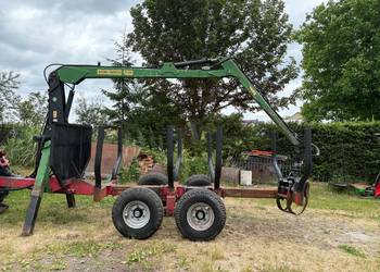 Przyczepa leśna z HDS  7.5 tonowa More Maskiner
