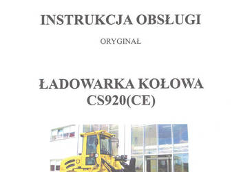 DTR Instrukcja obsługi ładowarka kołowa XCMG-CS920