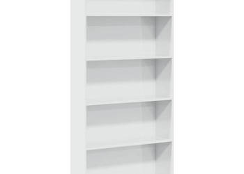 Regał biały połysk 80x24x176 cm materiał drewnopochodny WM-858308