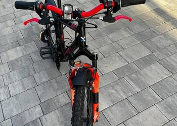 rower MTB dziecięcy Bitwi'n Rockrider 500 - koła 24"/ czarno - pomarańczowy