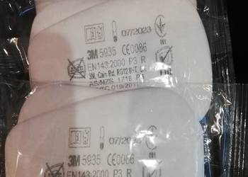 Filtr przeciwpyłowy firmy 3M 5935  P3 2 sztuki / 1 komplet