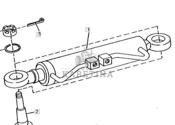 John Deere 7600 7700 7800 Siłownik Hydrauliczny RE49608 RE158114
