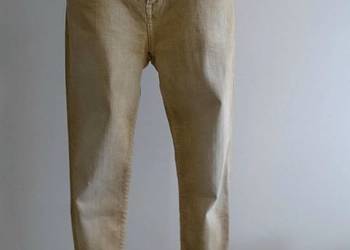 Spodnie Tommy Hilfiger Jegginsy o Prostym Kroju Sprany Efekt Camelowe