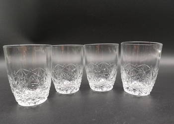 Zestaw 4 kryształowych kieliszków / szklaneczek do wódki lub likieru