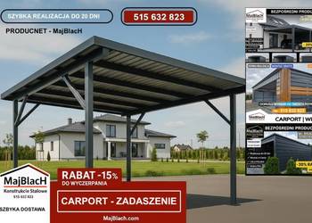 Garaż Blaszany/Zadaszenie do domu /WIATA /Altanka/Carport – Maj-Blach