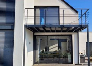 Balkon Doczepiany Stalowy–Modułowy Balkon Zewnętrzny do Domu, Gotowy Montaż