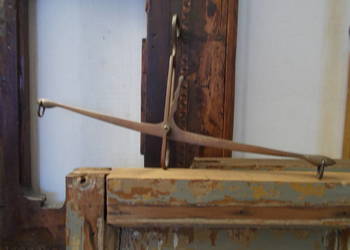 Stary Miedziowany Wieszak-Efektowna Grubość i Forma-Vintage