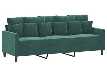 Sofa 3-osobowa ciemnozielony 180 cm obita aksamitem WM-359315