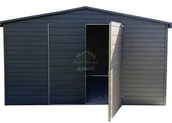Schowek - domek ogrodowy 4,5x3,5m antracyt rynny Dwuspadowy  ID761
