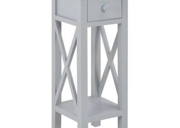 vidaXL Stolik boczny, szary, 27x27x65,5 cm, drewniany(SKU:280058)