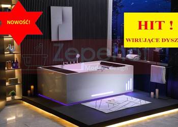 Wanna z hydromasażem EB-D628 L prostokątna 184cmx119cmx62cm 2+2 DYSZE OBROT