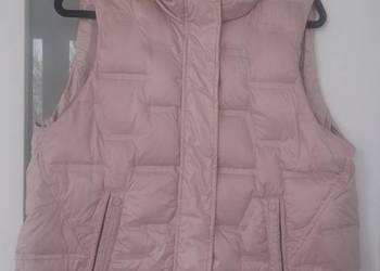 Puchowy, lekki bezrękawnik pudrowy róż, rozmiar L, stan bdb