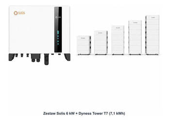 Zestaw Solis 6 kW + Dyness Tower T7 7,1 kWh