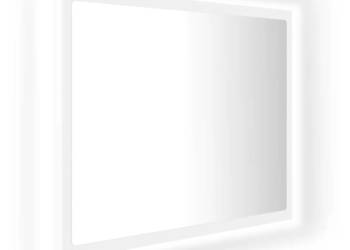 Lustro łazienkowe z LED białe 60x85x37 cm akryl WM-804916