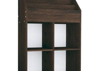 Regał na czasopisma dla dzieci przydymiony dąb 71x30x114 cm WM-339534
