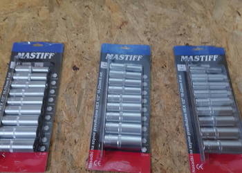 Nasadki długie 1/2" 10-22mm szyna 9e MASTIFF zestaw