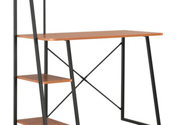 Biurko z regałem czarno-brązowe 102 x 50 x 117 cm WM-20285