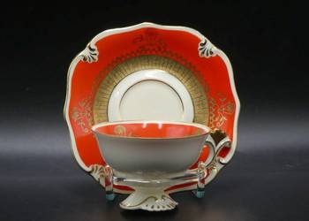 Zjawiskowy komplet do mokki espresso Tułowice Tillowitz, wachlarzowe ucho