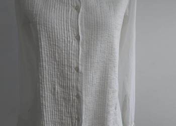 Koszula Bawełniana Biała Długa Taliowana H&M 38