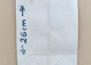 Torby papierowe szare 26x20, nowe, waga paczki 2kg, FAKTURA VAT