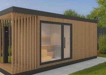 Sauna ogrodowa premium + domek gospodarczy – na wymiar – Nowy Sącz