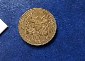 Stare monety 10 cent 1968 Kenia