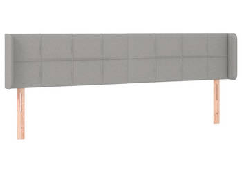Zagłówek uszak jasnoszary 203x16x78/88 cm tkanina WM-3118790