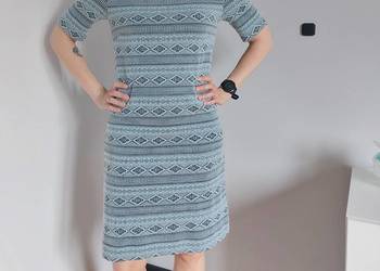sukienka długa prosta H&M, M (38), wzory