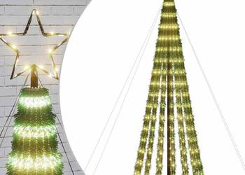 vidaXL Choinka LED 275 LEDs Ciepła biel 180 cm(SKU:358064)