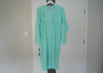 Nowa Royal Fashion 40/L Turkusowa koszula nocna bawełna długi rękaw