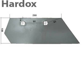 Lemiesz przedpłużka HARDOX 3363710/P S270R do pługa LEMKEN