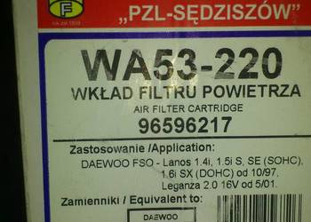 Wkład filtra powietrza WA 53-220  DAEWOO LANOS;LEGANZA