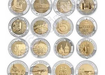 22 x 5 zł Złotych Kompletny Zestaw Monet Odkryj Polskę 2014 - 2025 UNC NBP