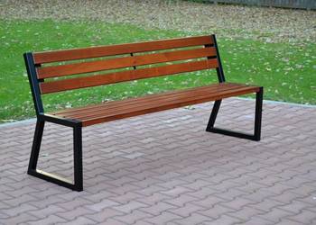 Ławka parkowa miejska stalowa z oparciem do ogrodu180cm W092