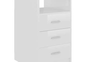 vidaXL Komoda, biała z połyskiem, materiał drewnopochodny (SKU:801811)