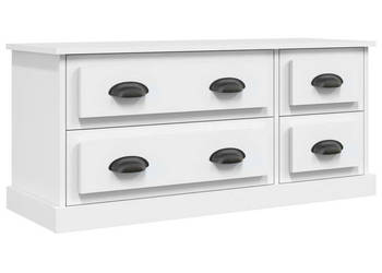 Szafka pod TV biała 100x355x45 cm materiał drewnopochodny WM-816448