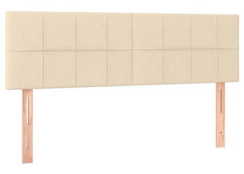 Zagłówki do łóżka 2 szt. kremowe 72x5x78/88 cm tkanina WM-346051