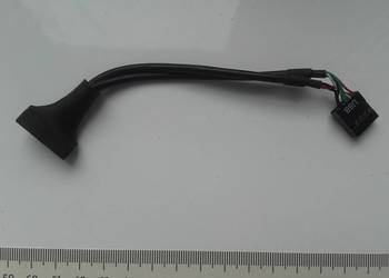 Adapter przejściówka USB 2.0 na USB 3.0 na płycie głównej, 15cm, używane