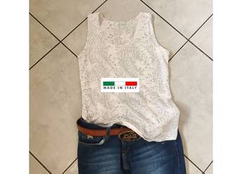 Made in italy koszulka top bluzka t-shirt wężowa skóra