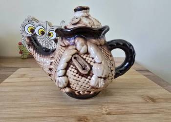Unikalny ceramiczny imbryk w stylu rustykalnym