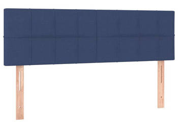 Zagłówek do łóżka z LED niebieski 144x5x78/88 cm tkanina WM-3121616