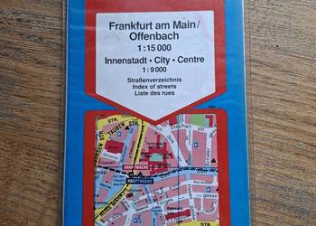 Frankfurt am Main 1:15 000 center 1: 9 000 mapa