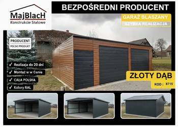 Złoty Dąb  - RAL - Garaż Blaszany |Bramy Wjazdowy |Montaż – Maj-BlacH